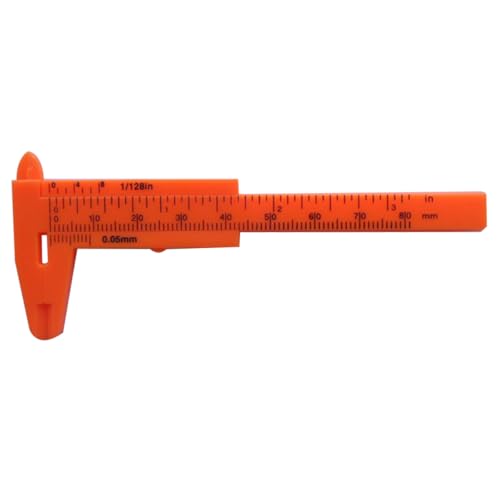 Calibrador Vernier Mini de Plástico Naranja NUOBESTY miniatura 1