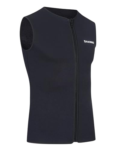 Camiseta sin mangas Moily para adultos, traje de neopreno 3 mm, camisa rashguard profesional con cierre para natación miniatura 3
