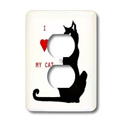 Plaque I Love My Cat pour décorer la chambre ou le salon avec style