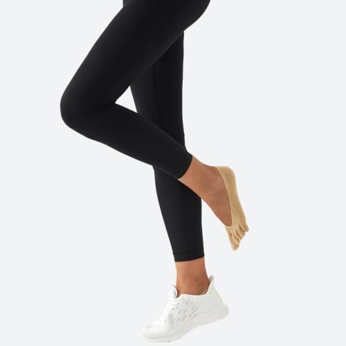 4 Pairs Women No Show Toe Socks Five Finger Liner Socks Non-Slip for Sneaker Boat Shoes3