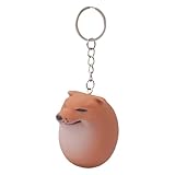 しばこエッグシバコ 柴犬卵 キーホルダー、面白い愛らしい減圧犬用エッグおもちゃ、シバコ犬用スクイーズエッグ、犬用エッグトイ クリエイティブ柴子、減圧感覚おもちゃ 、再利用可能な犬用キーホルダーチャームバッグ装飾、車、子供、ティーンエイジャー、女性、男性用