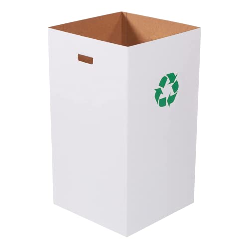 Aviditi Corrugated Trash Can with Recycle Logo, 50 Gallon, 18