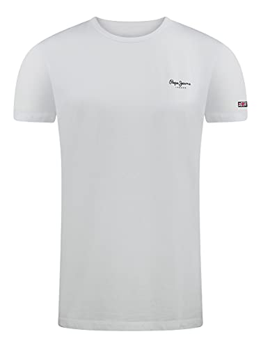 Pepe Jeans Original Basic 3 N, T-Shirt Uomo, Bianco (White), M