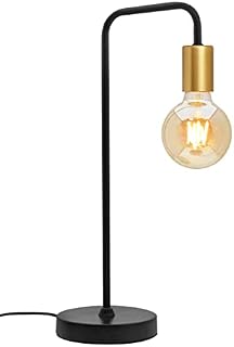 Long Life Lamp Black Pipe Table Lamp Retro Desk Lamp Vintage Bulb Holder Golden Bedside Light H3009