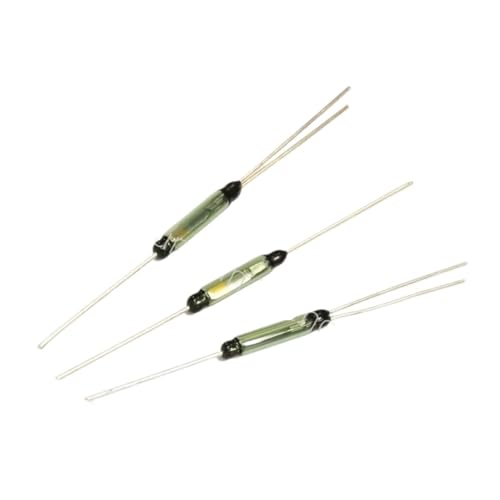 KOKYLEZN 10/50/100PCS Reed Switch RI-90 2.4 * 14mm Normally Open/Closed NO NC 0.4A 5W 175V Magnetic Conversion Induction Sensors(100PCS RI-90)