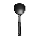 OXO オクソー 盛り付け 取分け スプーン ナイロン ワイドスクープ 幅広でよそいやすい 食洗器 可 ブラック 23.5cm