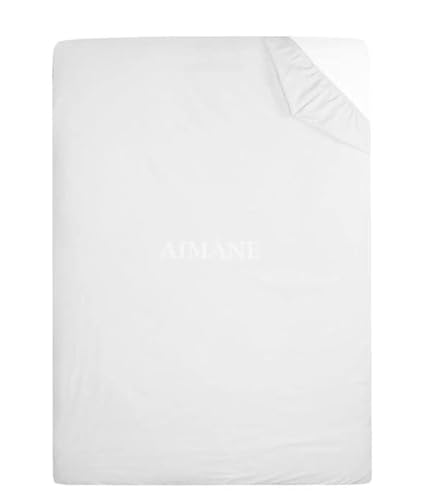 Drap-housse en percale polycoton facile d'entretien 76 x 190 cm pour lits superposés pour enfants/camping-cars/lits d'appoint/caravane/petit lit simple (blanc)