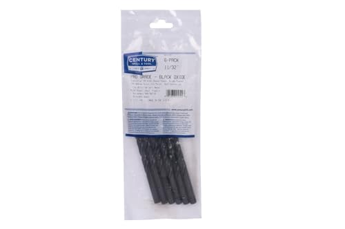 Image of Century Drill & Tool 24122 Pro Grade Black Oxide Drill Bit, 11 /32 inch, Pro