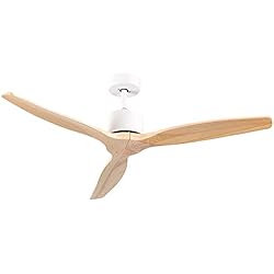 Amazon Ventilador Techo Silencioso Ventilador de Techo Silencioso 3 Aspas 55W de Potencia | Modelo Nebraska de Dayron | Ventilador de Techo con Mando a Distancia y 6 Velocidades Controlables