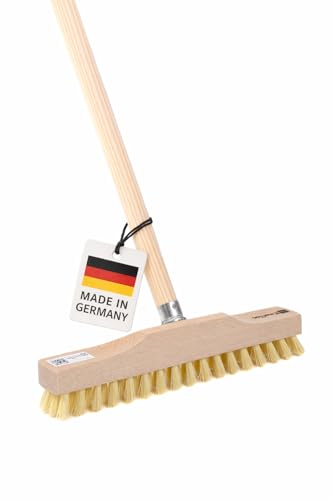 Rheinischer Wischer Kompakter Schrubber 28cm mit Holzstiel Stiel 120cm Holz