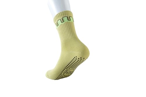 Image of Non-Slip Pilates Socks for Women with Grips - Barre, Yoga, Workout, Studio Grip Socks - Toeless, Breathable, Anti-Skid