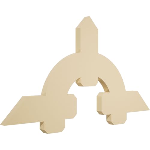 48"W x 26"H x 2"D x 6"F, 13/12 Pitch, Ericson Signature Urethane Gable Bracket, Primed Tan
