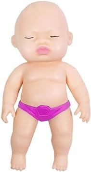 Highclass glamour スクイーズ 人形 赤ちゃん スクイーズ玩具 ストレス解消 ストレスを発散するベビードール 柔らかい 弾性 触感いい おもちゃ 高さ14センチ 横7センチ (紫色)のサムネイル