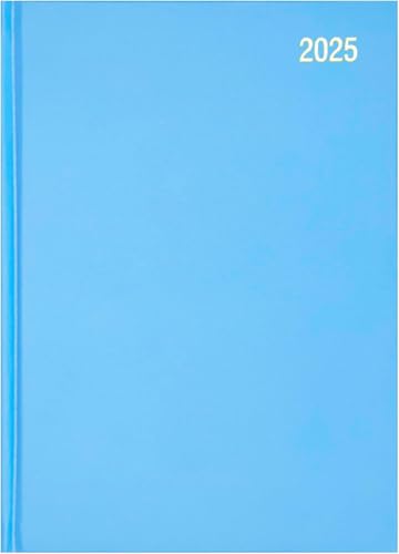 Top Sale 2025 Day Per Page A5 Yearly Diary with Hard Cover and Matching Ribbon Marker – Light Blue