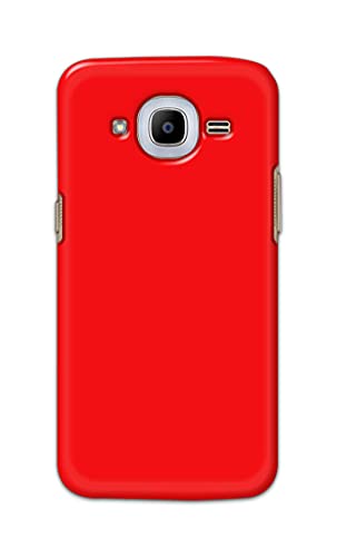 Image of PRINTFIDAA Printed Hard Back Cover Case for Samsung Galaxy J2 Pro 2016 | Samsung J2 2016 | J2 6 2016 Back Cover (Plain Red) -1803