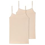 Hergestellt in Europa Schiesser Damen 2 PACK Spaghetti Top Unterhemd Bio Baumwolle - 95/5 Organic