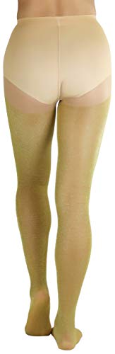Image of ToBeInStyle Women's Shine & Shimmer Pantyhose Opaque Lurex Tights