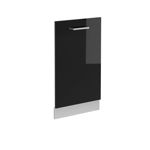 Vicco Façade de Lave-Vaisselle R-Line, Noir Haute Brillance, 45cm sans PT, pour Une Combinaison...