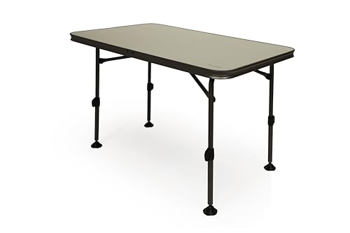 Vango Atmos 115 Camping Table – Foldable Outdoor Table with Heatproof Waterproof Top, Adjustable Legs & Lightweight Aluminium Frame – Portable Dining Table for Camping, Caravan, Motorhome & Garden