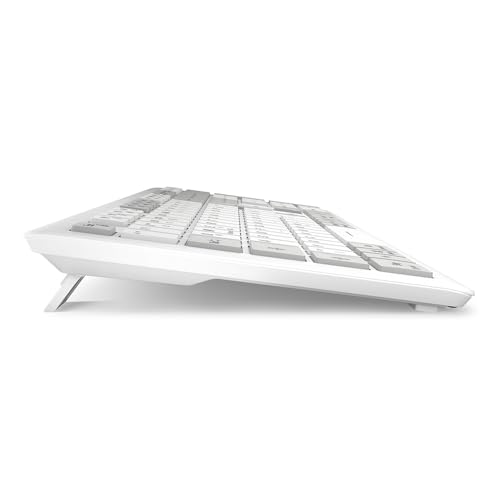 Teclado inalámbrico para evitar cables Sharkoon OfficePal K30W blanco suave 5