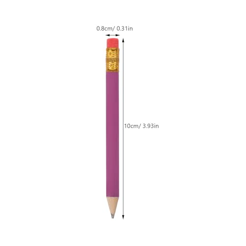 Uonlytech 72 lápices Hb madera tamaño pequeño morado miniatura 2
