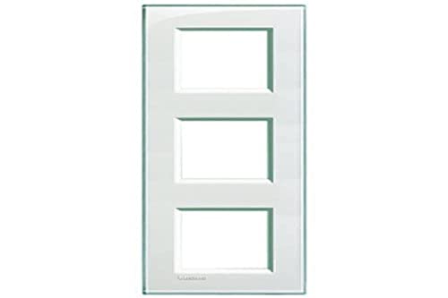 Plaque Livinglight Kristall LNA4802M3KA, support interrupteur 6 modules horizontal