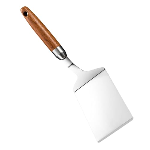 Hemobllo Espátula para Steak y Hamburguesas de Acero Inoxidable Resistente y Multiusos para Cocina y Profesional Fácil de Limpiar y Segura para Uso Diario