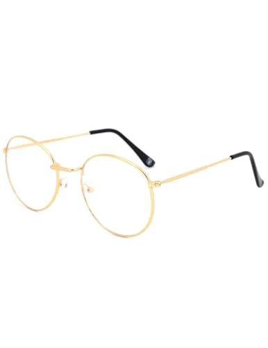 Image of BookMyCostume Golden Spects Gandhiji Glasses Santa Claus Scholar Drama Theater Spectacles for Role Play Costume Accessory | Kids