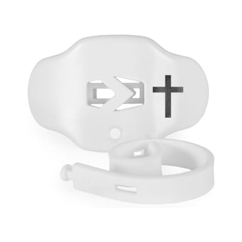 SLEEFS Football Mouth Guard - Lip/Mouthguard with Helmet Strap - Lip/Teeth Protector Mouthpiece - No Boil - for Youth/Adults, Maximum Air Flow, for All Sports - Cross White Cover