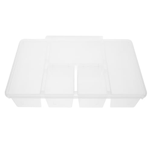 jojofuny Contenedor Hermético para Almacenar Alimentos con 5 Compartimentos de Pp, Adecuado para Picnics y Barbacoas, Mantiene la Frescura y Organiza Frutas y Snacks