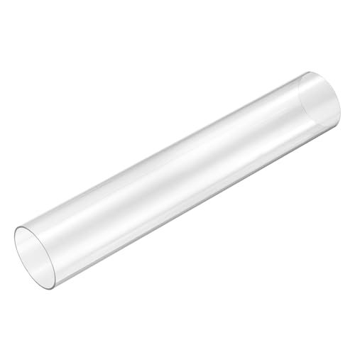 Image of uxcell Clear Rigid Tubing 52mm(2 1 /16 inch) ID x 55mm(2 3 /16 inch) OD x 1Ft(305mm) Length Round Plastic Polycarbonate Tube