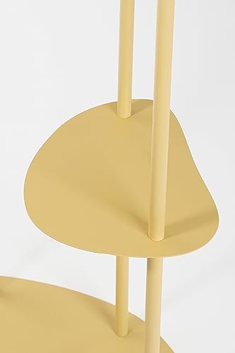 MICA Decorations Fonda Pflanzentisch – L 47,5 x B 27 x H 140 cm – Metall – Hellgelb