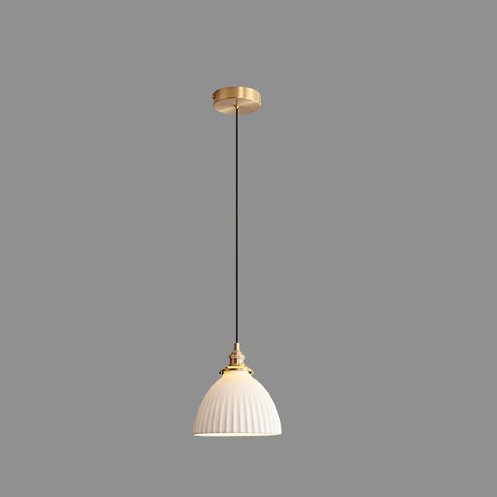 Lampe à suspension anti-éblouissement en verre dépoli blanc