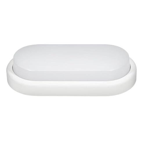 J&C® timeless light, 8W, IP54 moisture-proof, for cellars/wet rooms/bathrooms, natural white 4,000K-4,500K, Ø175 mm x 48 mm, RA 80 8W 198*97*39MM IP54