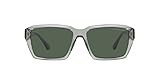 Emporio Armani EA4186 Sunglasses, Shiny Transparent Green/Dark Green, 58 mm