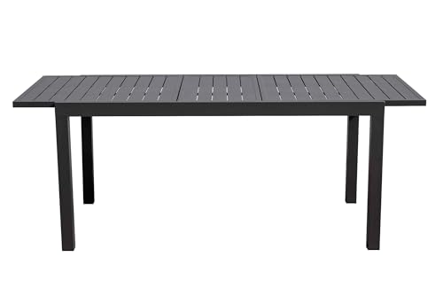 AVANTI TRENDSTORE - Tertenia - Tavolo allungabile da giardino in alluminio nel colore antracite. Ideale per il tuo balcone o giardino. Dimensioni LAP ca. 160/200x75x90 cm