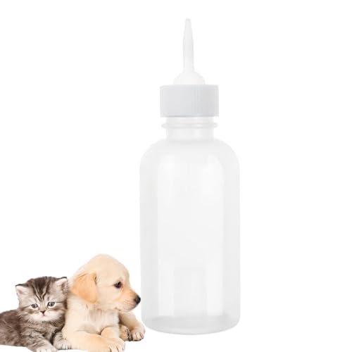 子猫用ミルクボトル,ペットの窒息防止フィーダー - 4オンス ペット給水ボトル 子猫 子犬 ハムスター キャンプ 散歩 旅行 ハイキング 車移動 家庭用