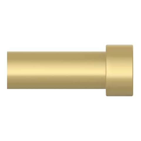 OLV Gold Curtain Rods for Windows 66 to 120 Inch(5.5-10Feet),1''Diameter Modern Style Drapery Rods,Adjustable Heavy Duty Window Rods，Size:36“-120”End Cap Design Cover