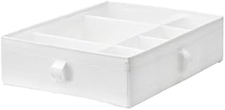Ikea Box with Compartments/Chest of Drawers/Wardrobe Storage Organization Units, Wood, White, 77 x 18 x 3 cm