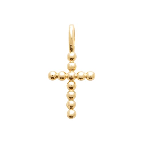 Pendentif Croix en Plaqué Or 18 carats au look stylisé moderne par Tata Gisèle