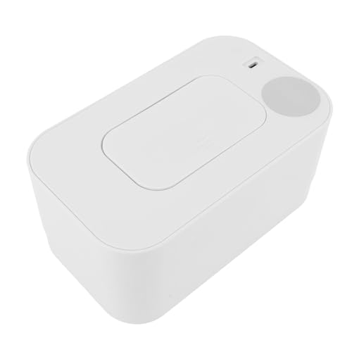 Compact Wipes Warmer, Portable Baby Wet Wipes Dispenser with Night Light Temperature Display Diaper Wipe Warmer for Baby Shower Gifts (White Constant Temperature)