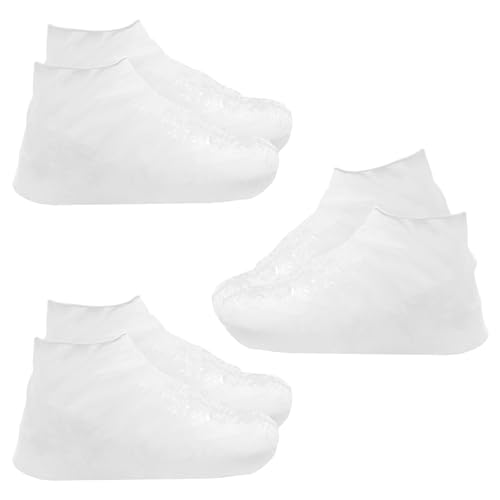Wisebom 3 Pares Cubrezapatos Impermeable, Reutilizable Protector Calzado Lluvia, Antideslizante Funda de Silicona Zapatos Lluvia Cubiertas del Zapatos Unisex para Lluvia, Día Nieve, Caminos Fangosos