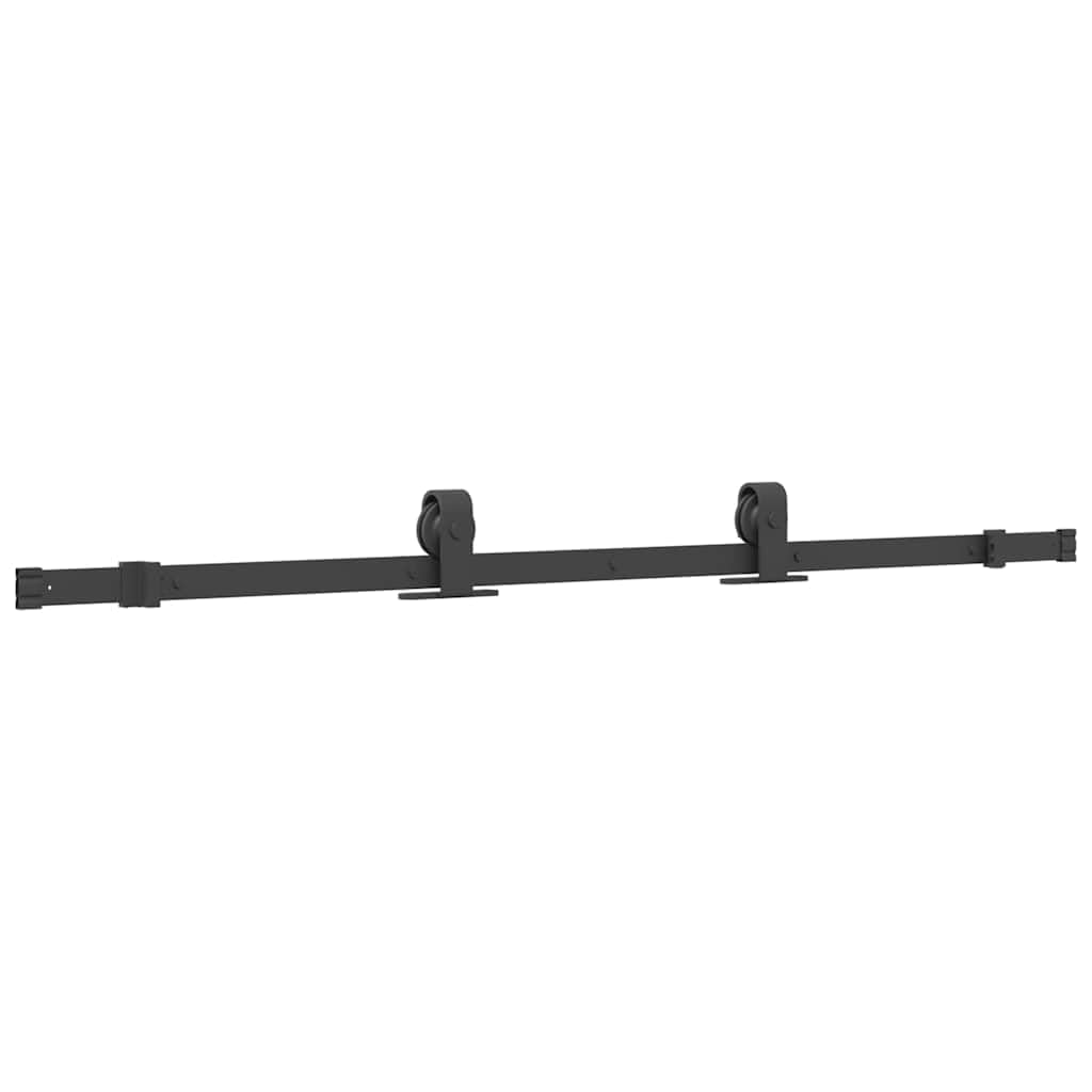 vidaXL Porte coulissante kit quincaillerie Noir 76x205 cm Verre trempé, Porte coulissante sur Rail, Porte coulissante intérieure, Porte coulissante de Salle de Bain