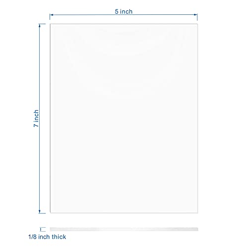 Kaitela 10 Pack Clear Acrylic Sheet 5" X 7" Cast Plexiglass Panel 1/8" Thick (3Mm) Transparent Plastic Sheets For Sign, Craft, Display Projects, Laser Cutting, Engraving, Painting #TOP2
