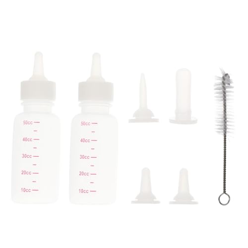 CORHAD Non-Slip Pet Nursing Bottle Kit 50ml Dog Cat Milk Feeding Bottle for Household Pet Care