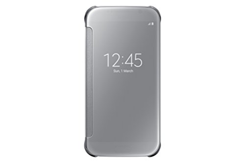 Samsung S-View Flip Cover for Samsung Galaxy S6 - Clear Silver