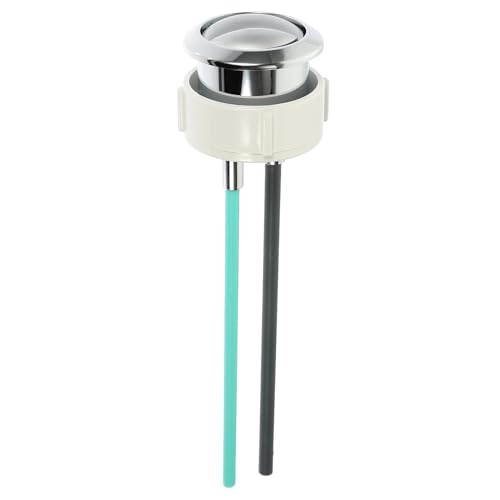 Ipetboom Botón de Repuesto para Depósito de Agua de Inodoro Diámetro de Instalación 38 CM Acabado Cromado Plateado Accesorio Compatible para Cisternas Fácil de Montar y Limpiar