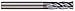 Micro 100 AEMM-250-3 Square End Mill, 25 mm Cutter Dia, 50 mm LOC, 3 Fl, 25 mm Shank Dia, 127 mm OAL, Uncoated
