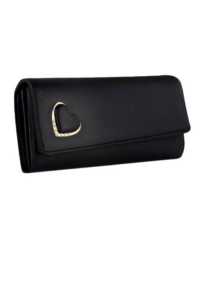 Nms Trendy Regular Fashionable Ladies Purse Leather Handbag Stylish Clutch Wallet with Card Slot for Women and Girls (Black)-picture-33