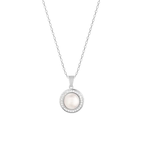 GIVA 925 Silver Pearl Pendant with Link Chain| Necklace to Gift W...